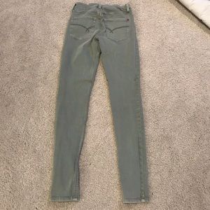 Genetic Denim olive skinny jeans.